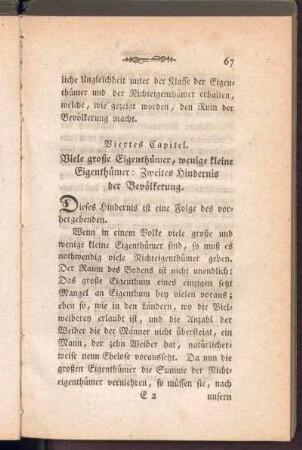 Viertes Capitel. Viele große Eigenthümer, wenige kleine Eigenthümer