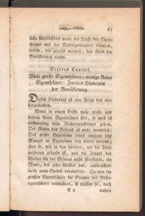Viertes Capitel. Viele große Eigenthümer, wenige kleine Eigenthümer