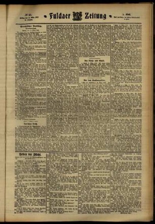 Zweite Ausgabe vom Freitag, den 15. März 1912.