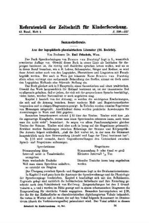 Aus der logopädisch-phoniatrischen Literatur (24. Bericht) : [Sammelreferate]