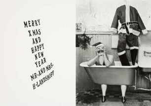 Der Musiker und Schriftsteller John Latouche als Weihnachtskarte