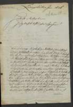 Brief von August Schmidt an Unbekannt
