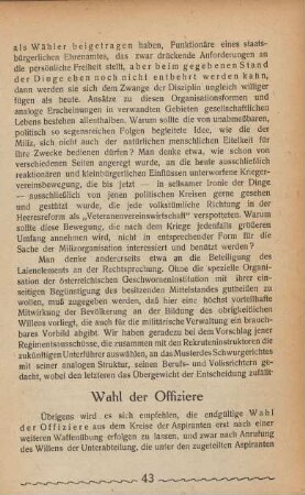 Wahl der Offiziere