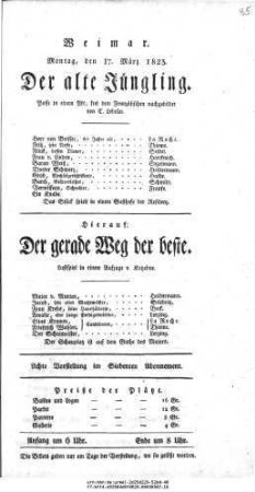 Der gerade Weg der beste