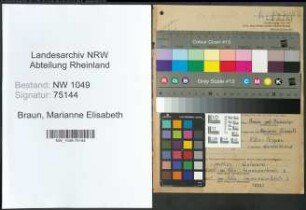Entnazifizierung Marianne Elisabeth Braun , geb. 09.06.1913 (Lehrerin)
