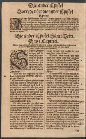 Die ander Epistel Sanct Petri.