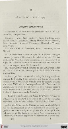 Séance du 2 avril 1909