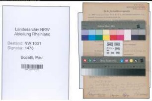 Entnazifizierung Paul Bozetti , geb. 00.00.0000 (Kriminalassistent)