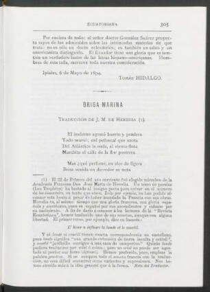 Brisa marina : (Traducción del francés)