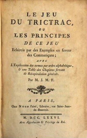 L' excellent jeu du Triquetrac