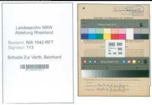 Entnazifizierung Bernhard Schulze Zur Verth , geb. 22.02.1895 (Landwirt)
