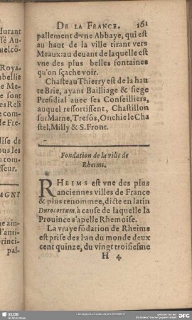 Fondation de la ville de Rheims