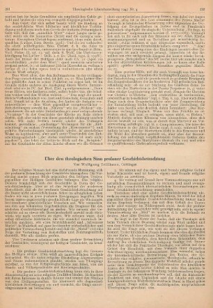 231-236 Über den theologischen Sinn profaner Geschichtsbetrachtung