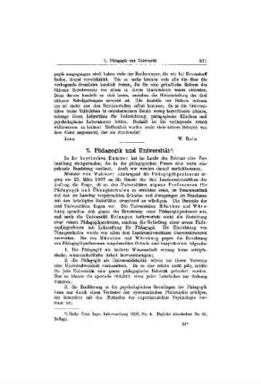Pädagogik und Universität
