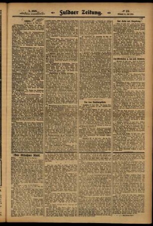 Zweite Ausgabe vom Donnerstag, den 31. Juli 1913.