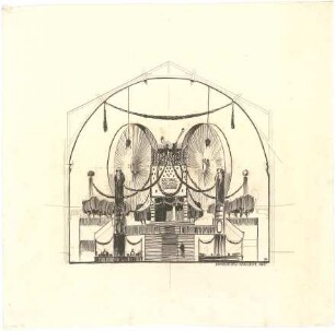 Billing, Hermann; Karlsruhe; Künstlerfest, Ausstattung - Ansicht