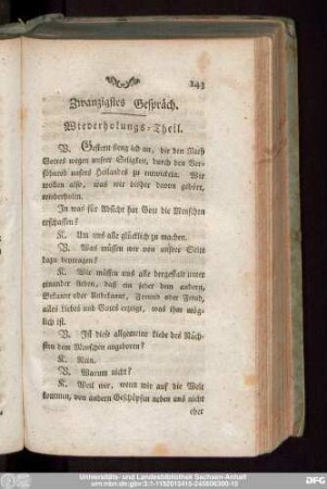 Zwanzigstes Gespräch.