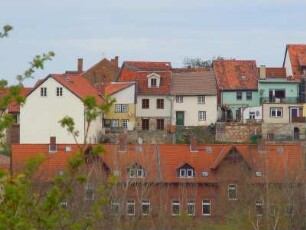 Der Münzenberg in Quedlinburg : Blick auf den Münzenberg in Quedlinburg, aufgenommen am 26. April 2012