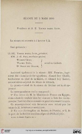 Séance du 3 mars 1893