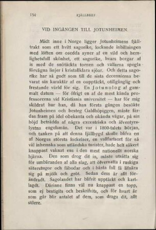 Vid Ingången Till Jotunheimen.