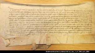 Poppe Emena in Woltzeten verkauft dem Pfarrer Nompo in Twixlum Grundbesitz im Woltzeter Hammrich = OUB II, Nr. 1148, S. 221 Anhängende Siegel verloren