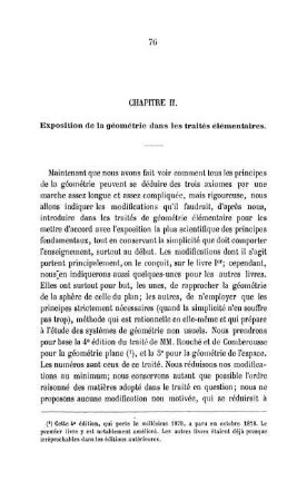 Chapitre II. Exposition de la géométrie dans les traités élémentaires.