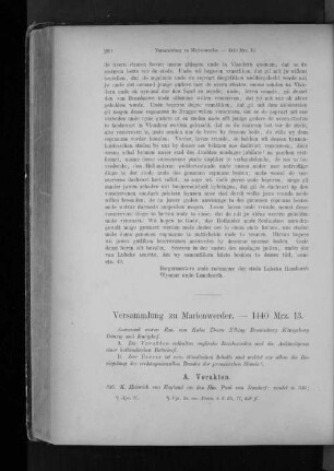 Versammlung zu Marienwerder. - 1440 Mrz. 13.