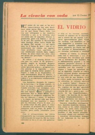El vidrio : La ciencia con soda