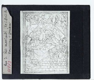 unbekannt (15. Jh.), Versuchung im Glauben (Ars moriendi) (Druck)