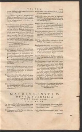 Machinae, Instrumenta, Utensilia Cuiuscunque Generis Et Formae.