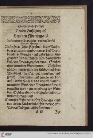 Eine christliche Predigt