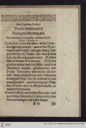 Eine christliche Predigt