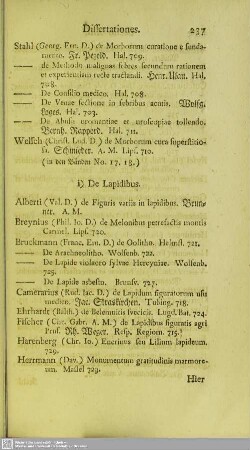 i) De Lapidibus