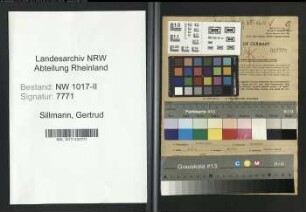 Entnazifizierung Gertrud Sillmann , geb. 08.03.1910 ()