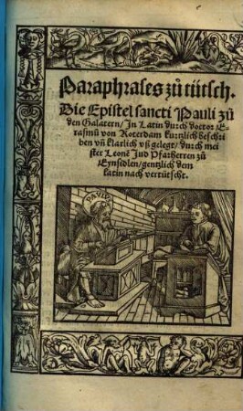 Paraphrases zu tütsch. Die Epistel sancti Pauli zu den Galatern