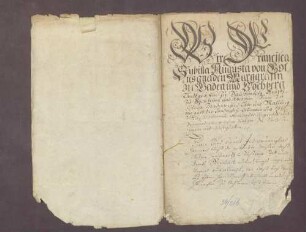 Markgräfin Franziska Sybilla Augusta von Baden-Baden gibt dem Metzgerhandwerk in Stadt und Amt Steinbach eine Zunftordnung; Markgraf Ludwig Georg von Baden-Baden bestätigt dieselbe am 18.07.1737