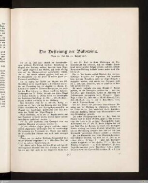 Die Befreiung der Bukowina