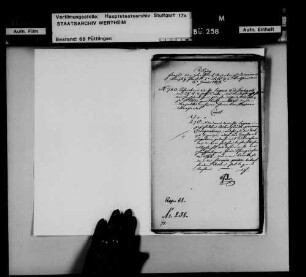 Familienpapiere, besonders die Hinterlassenschaft der Gräfin Caroline von Leiningen-Dagsburg.