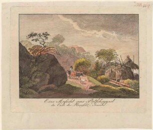 Bauerngehöft mit Schafen in Potschappel im Plauenschen Grund (heute Freital)