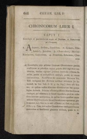 Chronicorum Liber I.