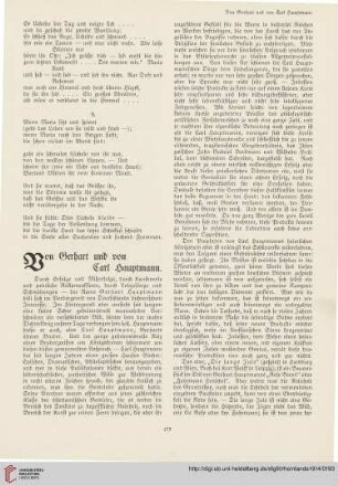 24: Von Gerhart und von Carl Hauptmann