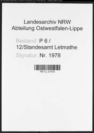 Namensverzeichnis Letmathe, Todesfälle