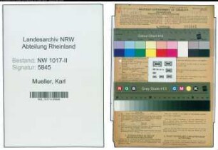Entnazifizierung Karl Mueller , geb. 06.12.1895 (Schuhmacher)