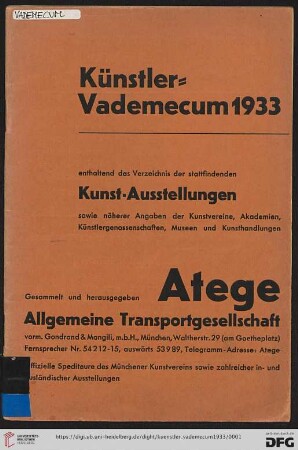 Künstler-Vademecum