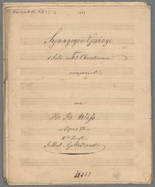 19 Sacred songs; V, Coro; op. 71/2 - BSB Mus.Schott.Ha 12673-2