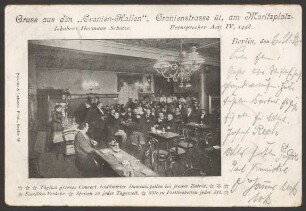 Ansichtskarte „Oranien-Hallen“, Oranienstraße