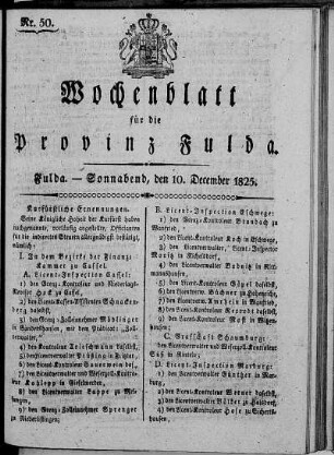 Nr. 50, Ausgabe vom 10. Dezember 1825
