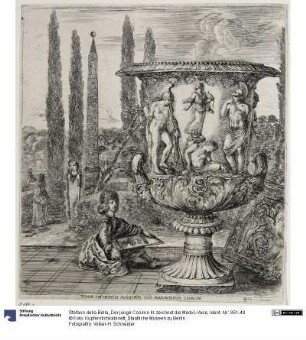 Der junge Cosimo III. zeichnet die Medici-Vase
