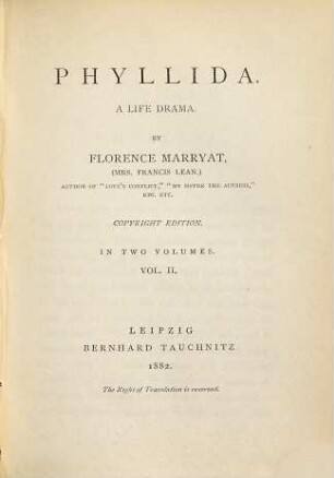 Phyllida : a life drama, 2