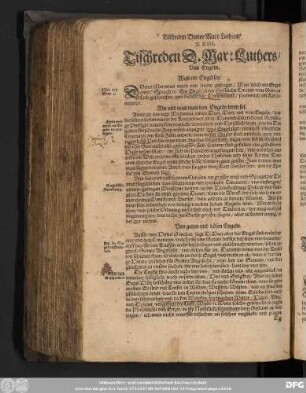 XXIII. Tischreden D. Mar: Luthers/ Von Engeln.
